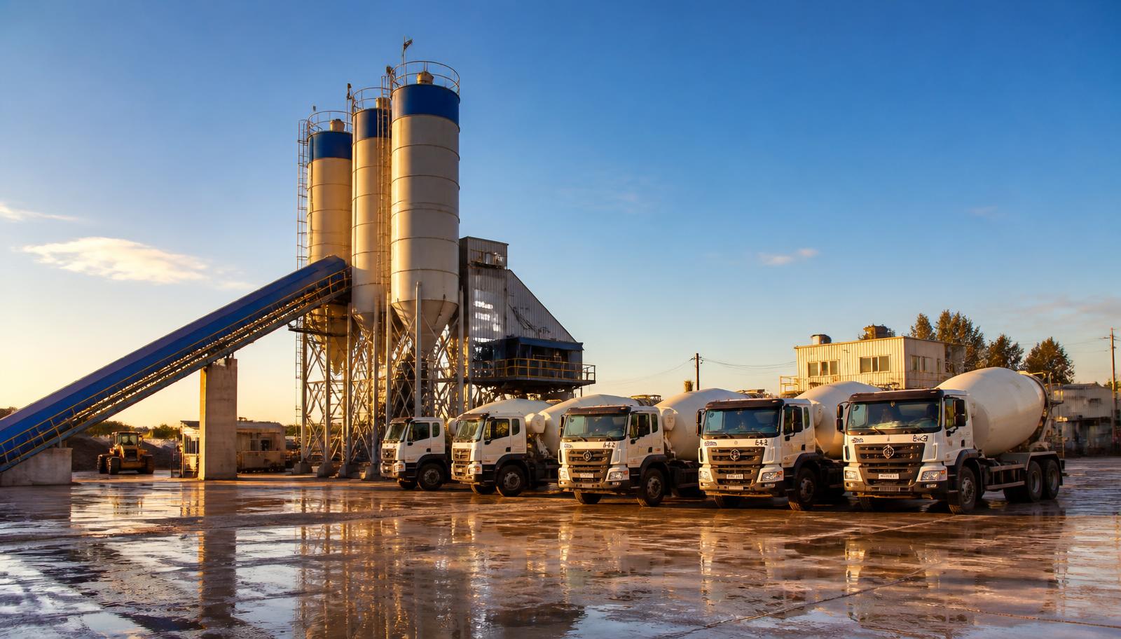 Batching plant beton ready mix PT Nidia Karya NTT dengan armada truk mixer di Kupang, Nusa Tenggara Timur